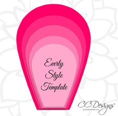 a set of three pink tags with the words, every style template on each one