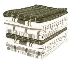 four folded towels stacked on top of each other