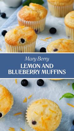 Mary Berry Lemon And Blueberry Muffins Bled Cream Cake, Assorted Muffins, Marry Berry Recipes, Mary Berry Recipes Baking, Mary Berry Cakes, Smoked Mackerel Pate, Berry Cakes, Mackerel Pate, British Baking Show Recipes