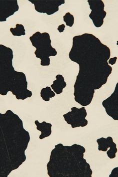 black and white cow print with spots on it