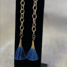 Teal Tassel & Chain Earrings. Stone Dangle Earrings, Gold Statement Earrings, Crystal Dangle Earrings, Circle Earrings Studs, Sparkle Earrings, Circle Studs, Amethyst Earrings, Cluster Earrings, White Earrings