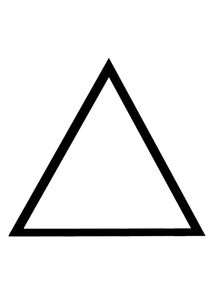 a black and white image of a triangle