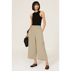 Tan twill (100% Polyester). Cargo pants. Pull-on. 24" inseam, 11" rise. Made in the USA of imported fabric. Country of origin designation as provided by vendor and/or manufacturer. How To Style Culottes, Rent The Runway, Closet Designs, Cargo Pants, Fashion Inspo, The Originals, Pants, Fashion Design, Fabric