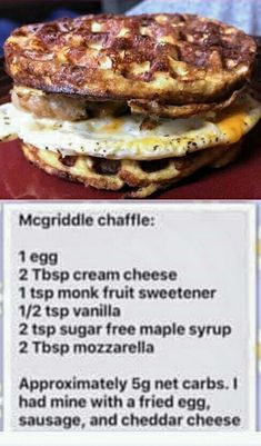 an egg and cheese breakfast sandwich is shown on the menu for mcdonald's restaurant