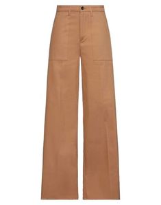 Gabardine Solid color No appliqués High waisted Regular fit Flare & wide-leg Button Zip Multipockets Raw-cut hem Stretch Gabardine Pants, Camel Pants, Women Pants Casual, Flare Pants, Fit & Flare, Casual Pants, Khaki Pants, Casual Women, Camel