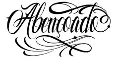 the word abundance written in cursive writing