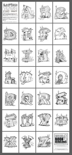 an image of the alphabets and numbers for children's books, with pictures of different