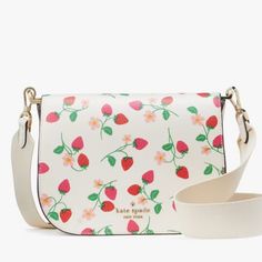 Questions? Leave A Comment Below! Kate Spade Strawberry Bag, Strawberry Vine, Bad Fashion, Bags Kate Spade, Swag Bag, Girly Bags, Pink Car, Cute Backpacks, Pretty Bags