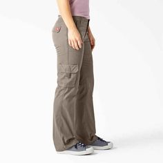 Women's Cargo Pants | Relaxed, Straight | Dickies - Dickies US Functional Cargo Pants With Cargo Pockets For Work, Functional Cargo Pants With Multiple Pockets For Work, Khaki Full Length Parachute Pants For Work, Outdoor Work Pants In Cargo Style With Relaxed Fit, Relaxed Fit Cargo Work Pants For Outdoor, Work Pants With Cargo Pockets, Utility Parachute Pants With Functional Pockets For Workwear, Full-length Cargo Work Pants, Full Length Work Pants With Cargo Pockets