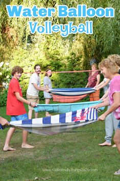 water balloon volleyball Fun Field Day Games, School Field Day Ideas, Diy Field Day Games, Easy Field Day Games For Kids, Kids Field Day Games, Field Games For Kids, Field Day Ideas, Water Games For Field Day, Elementary Games Outdoor