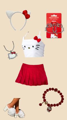 hello kitty adult costume cosplay cute Diy Pink Ladies Costume, Hello Kitty Halloween Costume Diy, Hello Kitty Dress Up, Hello Kitty Costume Diy, Hello Kitty Costume Ideas, Diy Hello Kitty Costume, Hello Kitty Cosplay, Hello Kitty Halloween Costume, Pink Lady Costume