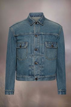 Fitted Denim Jacket, Color Swatch, Jean Jacket, Denim Jacket, Coats Jackets, Lifestyle, Art