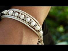 How to Make a Leather Wrap Bracelet - YouTube Panda Hall, Bracelet With Pearls, Jewerly Bracelets, Diy Jewelry Inspiration, Jewerly Making, Diy Wire Jewelry