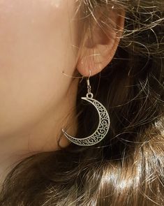 These crescent moon earrings come in silver, dark silver, gold and bronze, good for everyday or special occasion wear :) The bronze option is currently out of stock but will be stocked again soon! Crescent Silver Metal Earrings, Handmade Crescent Bronze Earrings, Cresent Moon Earrings, Mystical Nickel-free Crescent Earrings, Bronze Moon-shaped Celestial Jewelry, Crescent Moon Earrings, Moon Earrings, Crescent Moon, Shop Earrings