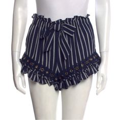 Cute Shorts Navy Summer Bottoms With Built-in Shorts, Summer Navy Bottoms With Built-in Shorts, Navy Bottoms For Summer Day Out, Chic Blue Bottoms For Beach Season, Navy High Waist Shorts For Summer, Navy High-waist Shorts For Summer, Navy Shorts With Elastic Waistband For Spring, Navy High-waisted Shorts For Spring, Navy Summer Shorts