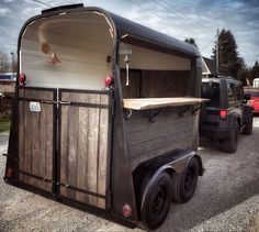 an old trailer is converted into a mobile home