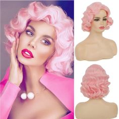 PRICES MAY VARY. ❤ Regarding style: The Swiking wig is made of synthetic heat-resistant fibers. No entanglement, no detachment, silky and soft. This color wig style meets everyone's needs ❤High-grade wig cap: Pink Curly Short Wigs is Breathable, comfortable, close to the skin can be assured, breathable rose net within the network make you feel comfortable when you wear it. even in the hot sun, wearing it will not feel stuffy ❤Our gift：When you receive the wigs, you can get a beautiful wig,In add 1920s Wig, Mommy Wig, Blonde Curly Wig, Hair Falls, Wigs Cosplay, Birthday Vacation, Halloween Wigs, Short Curly Wigs, Natural Wigs