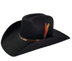 Men's Black cowboy hat, vintage Murrieta style, fancy hat, small, medium, and large sizes, with feather trim. These Western Express Cowboy hats are made from Dubetina fabric and are of excellent quality. The color of the band around the hat may vary. These hats come in 3 sizes only (small, medium & Large). They are made with high-quality materials. Excellent quality. Great for warm or cold weather and fewer worries about getting wet. This is a great product at a great price. Small Size USA Size 6 3/4, 6 7/8, MEX. 54, 55 Medium Size US Size 7, 7 1/8 MEX 56, 57 Large size USA size 7 1/4, 7 3/8 MEX 58, 59 Black Cowboy Hat, Black Cowboy, Feather Trim, Fancy Hats, Cowboy Hat, Hats Vintage, Cowboy Hats, Medium Size, Cold Weather