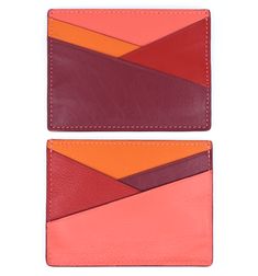 This colorful leather card case is just the right size to hold a few cards and bills. It will fit neatly in your back pocket or in that tiny purse you take to dinner. The vibrant colors are so fun it is hard to choose the right mix. Smooth leather RFID blocking lining Dimensions: 3" x 4" Orange Card Holder With Card Slots For Everyday Use, Orange Rectangular Wallets With Card Slots, Orange Rectangular Card Holder With Card Slots, Multicolor Wallets With Interior Card Slots For Everyday Use, Orange Rectangular Card Holder With Slots, Everyday Red Card Holder With Card Slots, Multicolor Wallets With Interior Card Slots, Everyday Red Card Holder With Slots, Orange Rectangular Wallets With Interior Card Slots