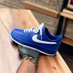 Custom Blue and white Air force 1, Gift for him, Customized shoes, Gift for her, Custom Sneakers, Perfect Birthday Gift - Kiaun's Customs LLC Custom Air Force Ones, Customized Sneakers, Customized Shoes, White Air Force 1, White Air Forces, Custom Air Force 1, Shoes World, Bespoke Fashion, Urban Street Style