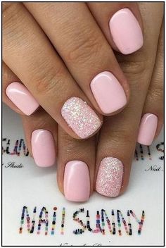 Nails With Glitter, Nails Art Designs, Nagellack Trends, Short Nails Art, Cute Gel Nails, Colorful Nail Designs, Sparkly Nails, Dipped Nails, Pretty Acrylic Nails