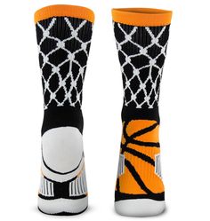 Basketball players will love a pair of moisture-wicking basketball crew socks that provide all-day comfort with a cushioned footbed and supportive arch band. Gifts For Basketball Players, Orange Gifts, Oranges Gift, Basketball Socks, March Madness, Calf Socks, Basketball Players, Black Orange, Crew Socks