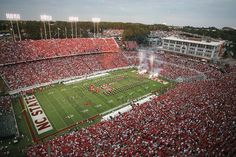 a football stadium filled with lots of people