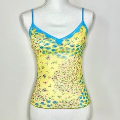 Victoria’s Secret Floral Cami Nwt Size Medium, Can Also Fit Small Yellow With Floral Patterns Double Mesh On The Cups For More Coverage Contrast Lace Trim Adjustable Straps Vintage Y2k 2002 #Floral #Micromesh #Y2k #Vs Fitted Neon Yellow Top For Summer, Fitted Neon Yellow Tops, Summer V-neck Tops By Victoria's Secret, Victoria's Secret V-neck Summer Tops, Victoria's Secret Summer V-neck Tops, Fitted Victoria's Secret Tops For Spring, Yellow Fitted Y2k Top, Fitted Yellow Y2k Tops, Stretch Yellow Tops With Floral Print