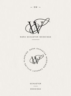 three different types of wedding logos