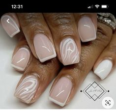 White Square Nail Designs, Dope Nail Designs Short Length, Elegant Short Nail Designs, Natural Nail Length, Simple Short Nail Designs, Nail Therapy, Natural Nails Manicure, Sassy Nails, Square Nail Designs