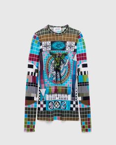 Jean Paul Gaultier – Mesh Long-Sleeve Top Printed Mire Blue/Multi | Highsnobiety Shop Gustaf Westman, D1 Milano, Mesh Long Sleeve Top, Buy Jeans, Hiking Sneakers, Lifestyle Art, Active Shorts, Mesh Long Sleeve, Paul Gaultier