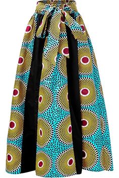 Amazon.com : ankara skirt suits for women African Long Skirts, Night Out Skirts, African Maxi Skirt, Ankara Clothing, African Print Maxi Skirt, High Waist Long Skirt