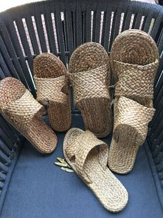 Sandals water hyacinth unisex sandals kids sandals holiday | Etsy Brown Non-slip Slides For The Beach, Comfortable Beach Flip Flops With Woven Sole, Summer Beach Slides In Natural Color, Natural Summer Slides For The Beach, Natural Summer Slides For Beach, Natural Color Summer Beach Slides, Beach Slippers With Woven Sole, Beach Flip Flops With Woven Sole And Round Toe, Comfortable Beach Slippers With Woven Sole