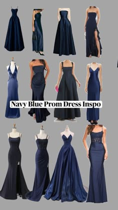 Compilation of Navy Blue Prom dress that I like Blue Grad Dresses, Navy Blue Prom Dress, Navy Blue Prom, Navy Prom Dresses, Cute Formal Dresses, Gorgeous Prom Dresses, Deb Dresses, Prom Dress Inspo, Classy Prom Dresses