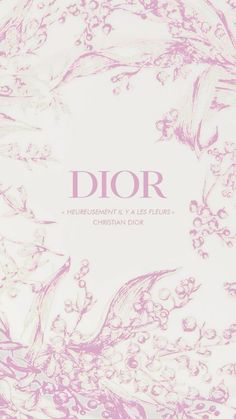 the front cover of dior's new perfume, which is pink and white