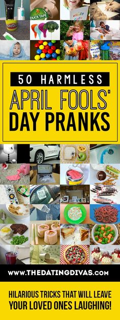 the cover of 50 harrils's apr fools day pranks