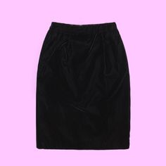 "1990s POTOMAC COLLECTION Black Velvet Pencil Skirt / I love the simplicity and edgy vibe of a velvet pencil skirt, I'd rock this with a tucked in tight black turtleneck, black stockings and some chunky boots  DETAILS  ▪️ black velvet feels  ▪️ double lined black satin ▪️ zipper / elastic waist  ▪️ 9\" back slit  TAG SIZE - 8, fits like medium, I'm a medium and this sits perfectly on my waist   CONDITION - excellent, a few scuffs on velvet and marks from hanger clips on waist, DM 4 photo  Measurements Taken Flat  Length 25\" / Waist 12.5\" across / 18.5\" across Read shop policies b4 purchasing 2 ensure ur happiness, DM any ?s XO" Velvet Pencil Skirt, Black Sequin Mini Dress, Blazer And Skirt Set, Hanger Clips, Crop Blazer, Blazer And Skirt, Black Stockings, Velvet Skirt, Black Turtleneck