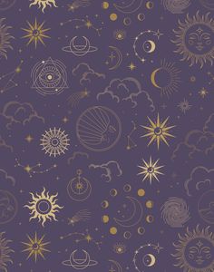 Stars Wallpaper Moon and Stars Design Celestial Occult - Etsy Witchy Wallpapers, Gold Star Wallpaper, Insta Background, Celestial Motifs, Tarot Design, Midnight Blue Color, Widget Design, Wallpaper Ipad, Professional Decor