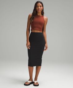 Nulu Slim-Fit High-Rise Skirt | Women's Skirts | lululemon Mini Skirt Fall Outfit, Lululemon Skirt, Skirt Outfits Fall, High Rise Skirt, Knee Skirts, Fall Skirts, Women's Skirts, Fitted Skirt, Skirt Outfits