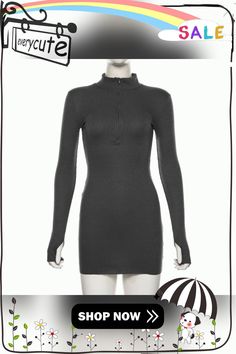 Autumn Winter Stretch Slim Soft Ribbed Knitted Turtleneck Dress Woman Fashion Solid Black Casual Bodycon Zip Dress Winter High Neck Bodycon Mini Dress, High Stretch Long Sleeve Bodycon Winter Dress, High Neck Mini Dress For Winter, Slim Fit Mini Bodycon Dress For Winter, Slim Fit Bodycon Dress For Winter, Solid Bodycon Mini Dress For Winter, High Stretch Mini Dress For Winter, Winter Slim Fit Mini Length Bodycon Dress, Winter Bodycon Turtleneck Dress