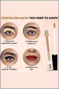 Concealer is a powerful weapon in your makeup arsenal, and knowing the right hacks can take your concealer game to the next level. Discover these essential concealer hacks that will help you achieve flawless coverage, brighten under-eye circles, conceal blemishes, and contour your face like a pro. Whether you're a makeup enthusiast or a beginner, these tips and tricks will transform your concealer routine.#ConcealerHacks #MakeupTips #BeautyHacks #FlawlessCoverage #BrightenUnderEyes #ConcealBlemi Concealer Hacks, Concealer Tricks, Makeup Order, Beginners Eye Makeup, Simple Makeup Tips, Makeup Secret, Makeup Artist Tips, Makeup Help, Face Makeup Tips