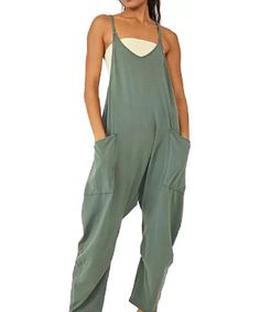 This cool-mom jumpsuit trend is now available at Bump City and to be worn “daily” for every trimester into postpartum mom life! We love the string shoulder, two front pockets, breathable spandex fabric and baggy chic fit. Color: Sage Green, Washed Black Fabric: 95% Polyester, 5% Spandex Maternity, Nursing-Friendly & Postpartum Wear Sizing: S (0-4), M (6-10), L (12-14), XL (16-18) Romper Long Pants, Straps Jumpsuit, Pocket Jumpsuit, Jumpsuit Casual, Cami Jumpsuit, Solid Jumpsuit, Solid Color Jumpsuits, Loose Jumpsuit, Legging Jeans