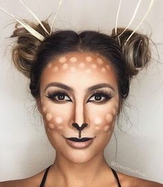 Fantasy Make-up, Animal Makeup, Deer Costume, Hallowen Costume, Theatrical Makeup, Halloween Costumes Makeup