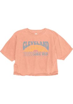 We got you covered on your trendy Lake Erie crop-top! Short sleeve, Cropped length, Shorter hem with raw edge, Garment dyed, Screen print graphic, 100% COTTON RING SPUN, 1 Faded Summer Top With Screen Print, Vintage Bleached Tops For Spring, Vintage Bleached Tops For Summer, Tie Dye Tops For Summer, Faded Bleached Top For Spring, Acid Wash Screen Print Tops For Spring, Spring Faded Tops With Letter Print, Faded Graphic Tee For Spring, Trendy Faded Summer Tops