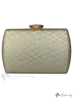 Bird in Bag - Fashionable Glitter Clutch Bag, Versatile Evening Wear Glamorous Glitter Clutch Bag, Party Glitter Gold Bags, Gold Glitter Party Bags, Gold Glitter Bag For Gift, Gold Sparkling Bag For Gift, Gold Sparkling Bag As Gift, Gold Glitter Clutch For Formal Occasions, Gold Sparkling Bags For Gifts, Gold Sparkling Bags Perfect As Gifts