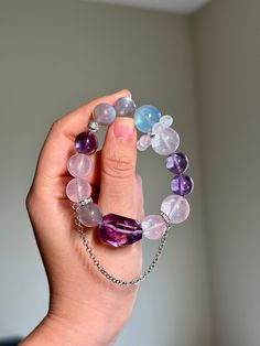 FREE SHIPPING to the US when you spend $35+ at my shop!  Size:  11-15mm Rose Quartz, Amethyst, Labradorite, Moonstone, Aquamarine, Silver Plated Copper Accessories Elevate your energy and style with my handcrafted gemstone bracelet! Only ONE availability - Order it now! You will receive the product as shown in the picture. This bracelet is suitable for wrist sizes ranging from 5.5-6 inches (14-15 cm) which is standard female size. If your wrist size falls outside this range, please inform me after purchasing, and I will adjust the beads accordingly to fit your size. Please Read: I strive to provide you with high-quality, affordable jewelry. Each piece is crafted with love and care. While I make every effort to select flawless gemstones, please note that gemstones are naturally occurring mi Agate Gemstone Beads Crystal Bracelet As Gift, Rose Quartz Gemstone Beaded Bracelets As Gift, Moonstone Gemstone Beaded Bracelet As Gift, Amethyst Gemstone Beads Bracelet For Gifts, Amethyst Gemstone Beads Bracelets As Gift, Amethyst Gemstone Beads Bracelet As Gift, Hand-strung Rose Quartz Crystal Bracelet For Healing, Hand-strung Rose Quartz Crystal Bracelet Gift, Hand-strung Agate Crystal Bracelet As Gift