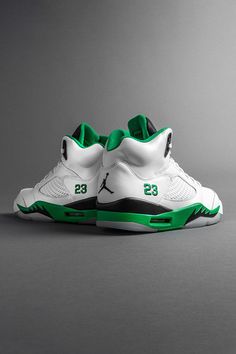 Not only does the Women’s Air Jordan 5 “Lucky Green” have both a St. Patrick’s Day and Boston Celtics-inspired look, but the colorway also has the same color block as the Jordan 5’s legendary “Fire Red-Black Tongue” style from way back in the day.⁠ ⁠ Shop the Jordan 5 "Lucky Green" and other St. Patty's Day-inspired sneakers at Stadium Goods at 47 Howard St, in NYC. Black Tongue, Lucky Green, Air Jordan 5, Stadium Goods, Jordan 5, Jordan 3, 5 S, Jordan 11, Red Fire