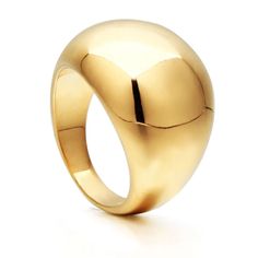 The Cupola Dome Ring is titanium steel with 18 Karat gold finish. The lower part is buffed gold and the top of the ring has high shine. 16 mm wide. Gold Dome Ring, Ring Game, Dome Ring, Trendy Art, Stylish Rings, Xmas Ideas, Bagan, Resin Ring, Finger Rings