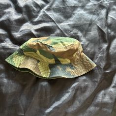 Never Worn Green Military Style Bucket Hat, Military Camouflage Hat With Curved Brim, Army Fatigue, Military Camouflage Bucket Hat, Adjustable Military Camouflage Hat, Military Camouflage Trucker Hat One Size, Bucket Hat, Women Accessories, Hats