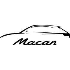 a black and white image of a car with the word macon on it